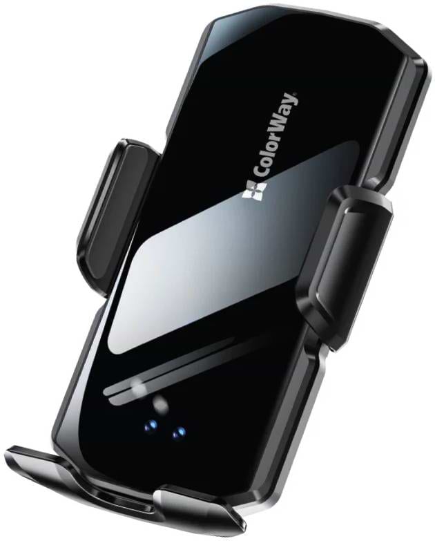 Фото - Автотримач з бездротовою зарядкою Colorway FlameGrip 15W Black (CW-CHAW070Q-BK)