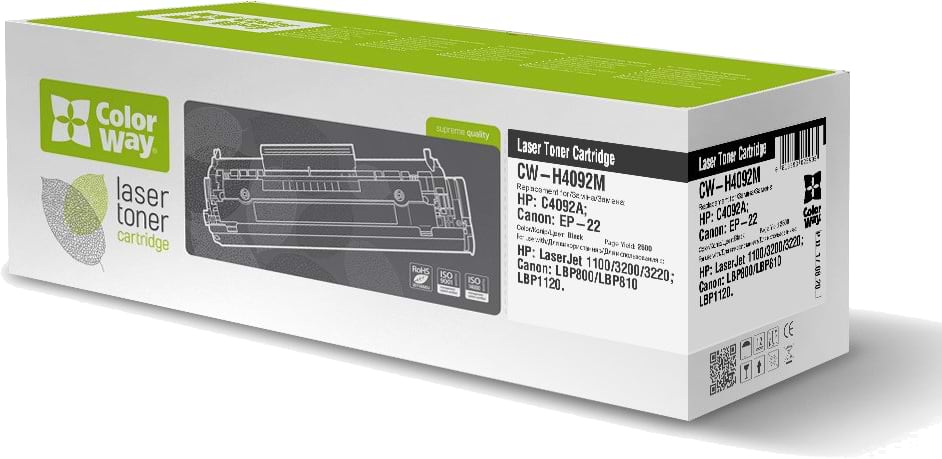 Картридж для лазерных принтеров/МФУ Colorway for HP LJ 1100 (C4092A)/Canon EP-22 (CW-H4092N/CW-H4092M)