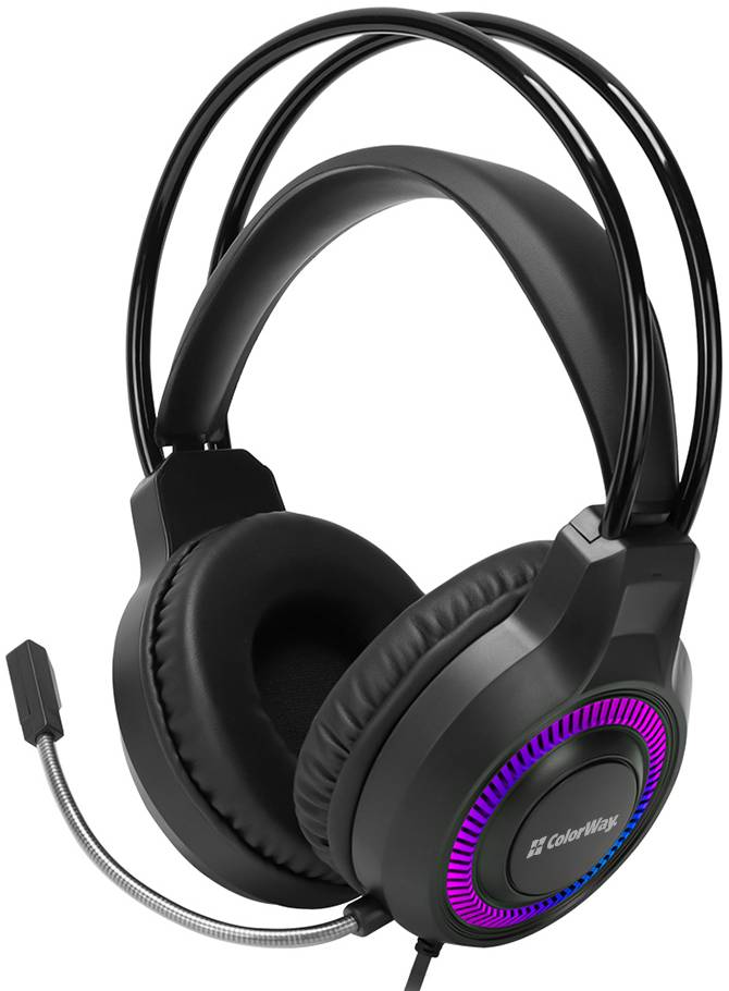 Гарнітура дротова ігрова Colorway GlowCore RGB Black (CW-HPG02BK)