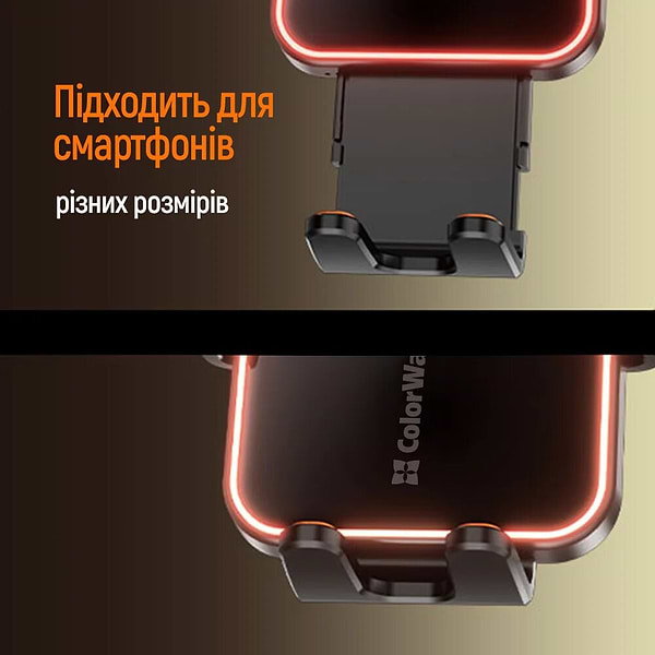 Фото - Автотримач з бездротовою зарядкою Colorway Ultra-mini 15W Black (CW-CHAW069Q-BK)