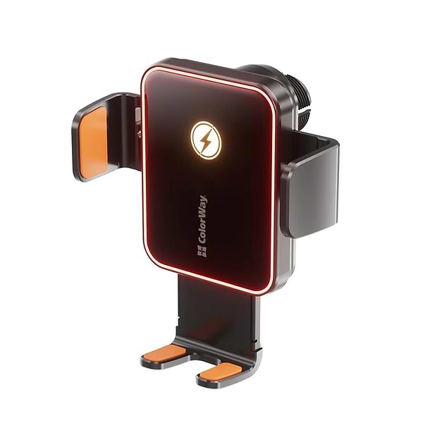 Фото - Автотримач з бездротовою зарядкою Colorway Ultra-mini 15W Black (CW-CHAW069Q-BK)