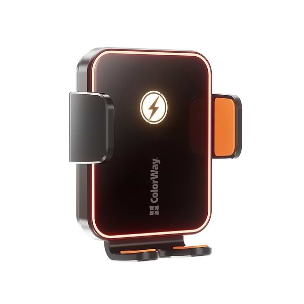 Фото - Автотримач з бездротовою зарядкою Colorway Ultra-mini 15W Black (CW-CHAW069Q-BK)