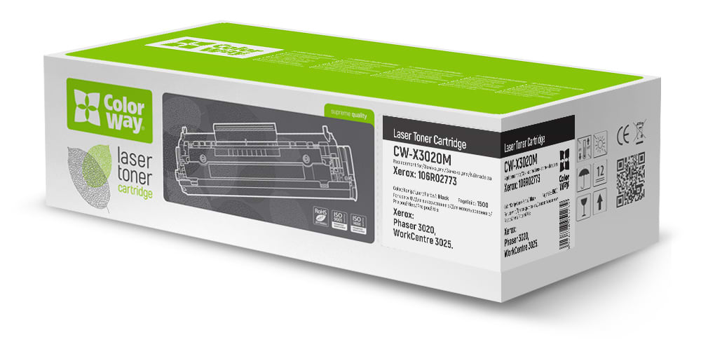Картриджі для лазерних принтерів Colorway Xerox Phaser (106R02773) (CW-X3020M) - Фото 1
