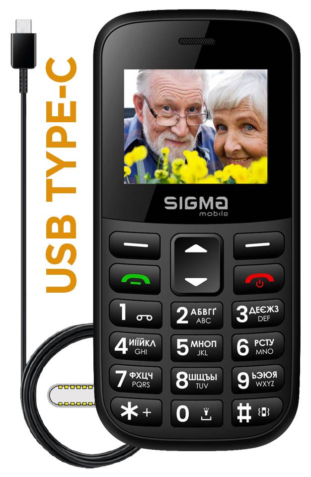 Фото - Мобільний телефон Sigma mobile Comfort 50 EASY TYPE-C Black