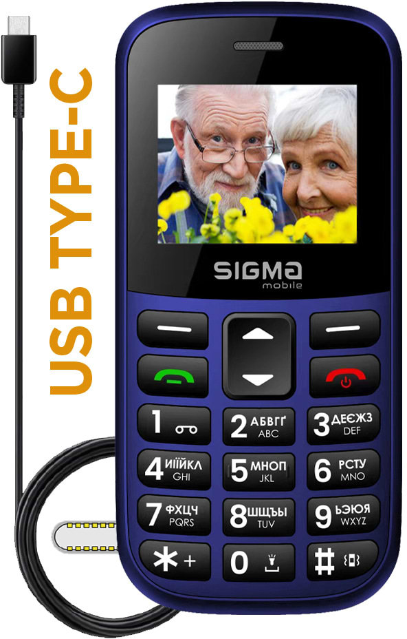 Фото - Мобильный телефон Sigma mobile Comfort 50 EASY TYPE-C Blue Фото - Мобильный телефон Sigma mobile Comfort 50 EASY TYPE-C Blue