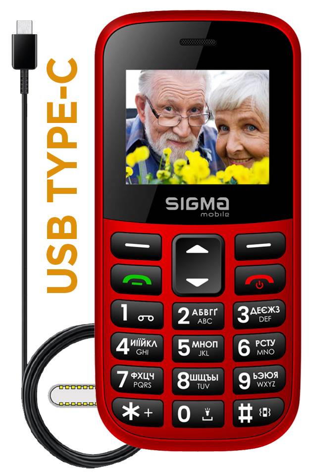 Фото - Мобильный телефон Sigma mobile Comfort 50 EASY TYPE-C Red