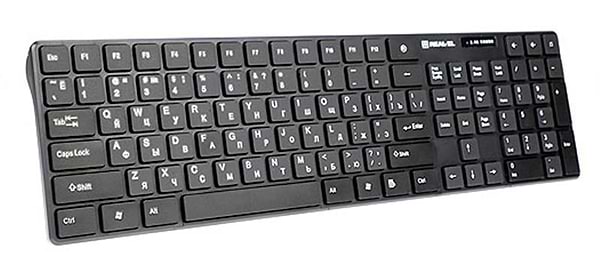 Фото - Клавіатура + миша бездротова REAL-EL Comfort 9010 Kit Black USB