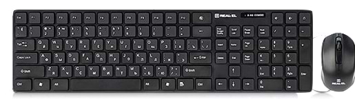 Фото - Клавіатура + миша бездротова REAL-EL Comfort 9010 Kit Black USB