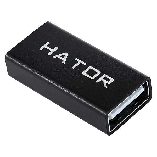 Фото - Перехідник Hator USB-A 3.0 female to Type-C Female Black (ACC-215)