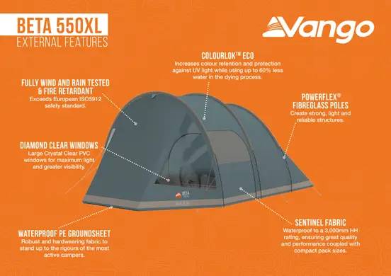 Фото - Палатка Vango Beta 550XL Mineral Green (TEUBETA00000002)