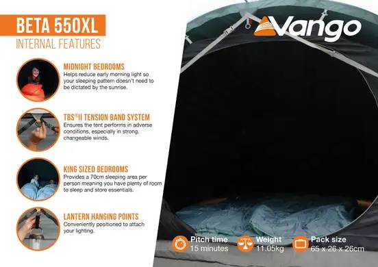 Фото - Палатка Vango Beta 550XL Mineral Green (TEUBETA00000002)
