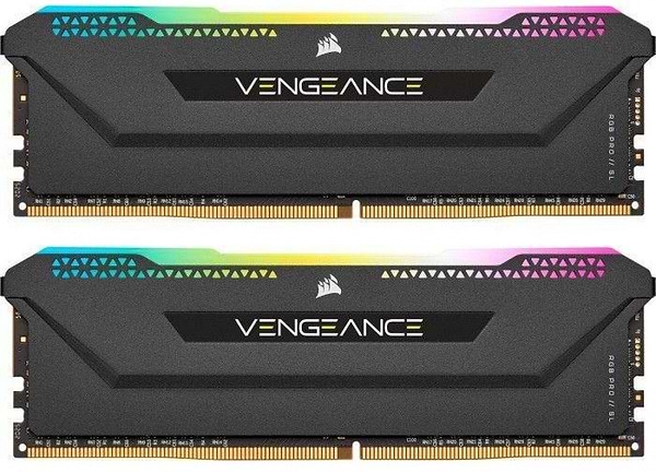 Фото - Память DDR Corsair DDR4 2x8GB/3200 Vengeance RGB Pro SL Black (CMH16GX4M2Z3200C16)