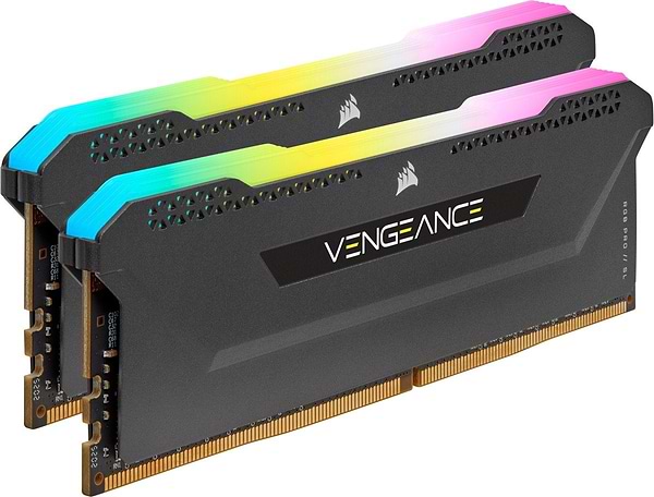Фото - Память DDR Corsair DDR4 2x8GB/3200 Vengeance RGB Pro SL Black (CMH16GX4M2Z3200C16)