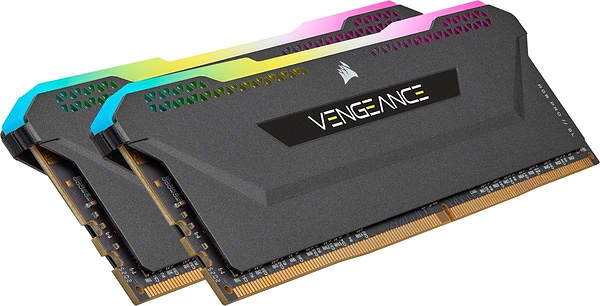 Фото - Память DDR Corsair DDR4 2x8GB/3200 Vengeance RGB Pro SL Black (CMH16GX4M2Z3200C16)
