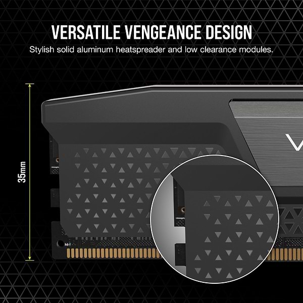 Фото - Память DDR Corsair DDR5 2x32GB/5200 Vengeance Black (CMK64GX5M2B5200C40)