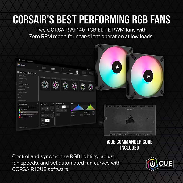 Фото - Водяная система охлаждения Corsair iCUE H115i Elite Capellix XT Liquid CPU Cooler (CW-9060069-WW)
