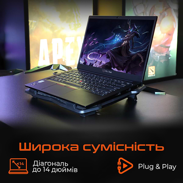 Фото - Підставка під ноутбук охолоджуюча Meetion MT-CP2020-A