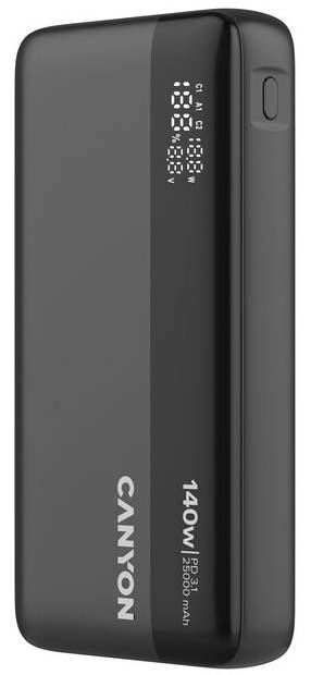 Фото - Батарея мобільна Canyon OnPower 240 PB-240 25000mAh PD140W Display Dark Grey (CNS-CPB240)