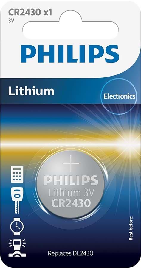 Фото - Батарейка Philips Lithium CR 2430 BLI 1 (CR2430/00B)