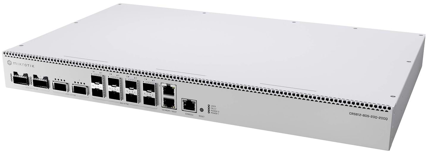 Коммутатор локальної мережі (Switch) MikroTik CRS812-8DS-2DQ-2DDQ-RM