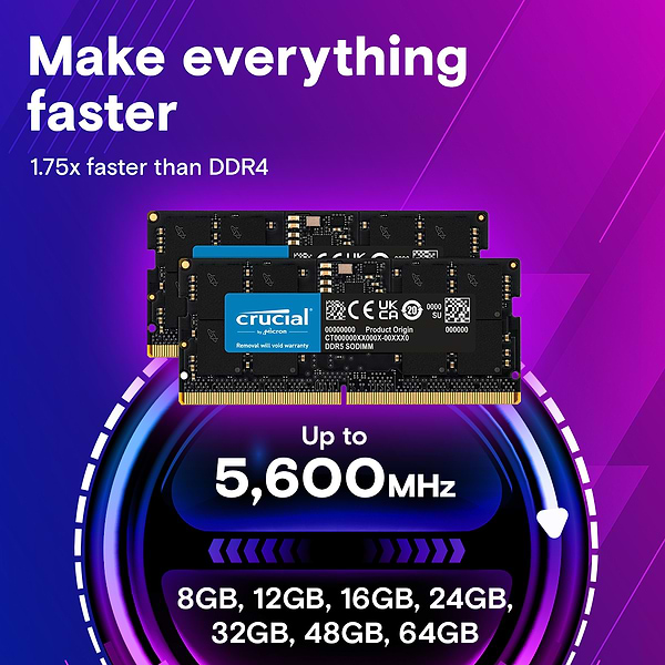 Фото - Память DDR Crucial Micron 48GB DDR5-5600 SO KIT2 (CT2K24G56C46S5)