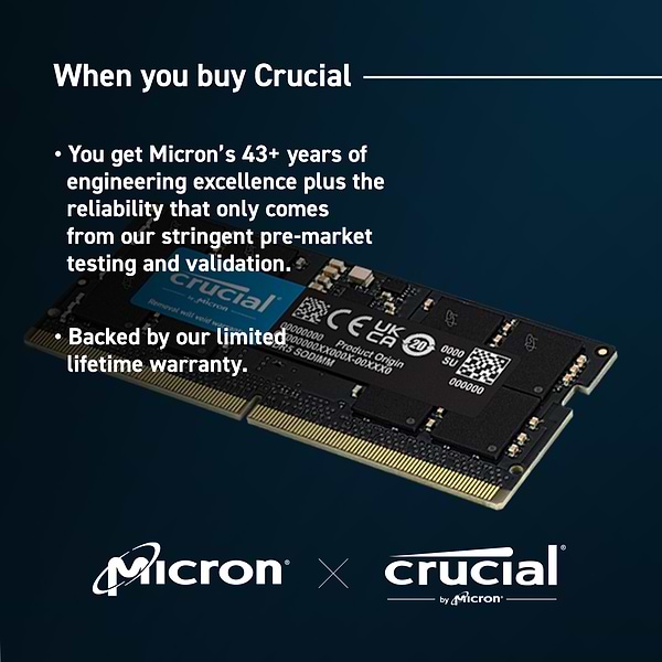 Фото - Память DDR Crucial Micron 32GB DDR5-4800 (CT32G48C40S5)
