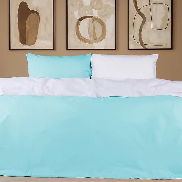 Фото - Комплект постельного белья MirSon Ranforce Elite White-Mint 143х210 (2200004669441)