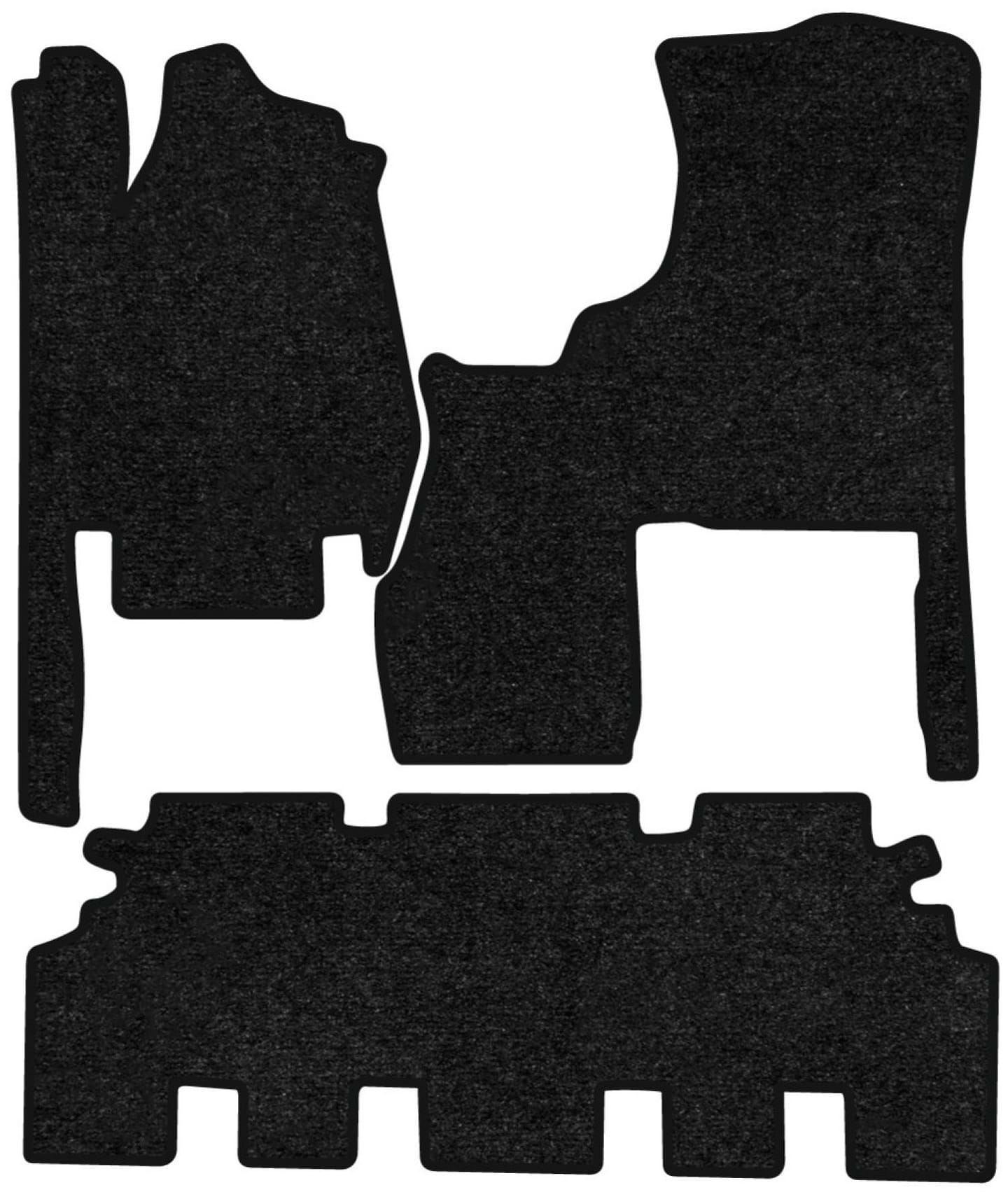 Килимки ворсові в салон авто EVAtech Standard для Chrysler Voyager (RG) (without armrest) 7 seats AT 2001-2007 4 покоління Minivan EU чорний кант CS11495Z3VEB