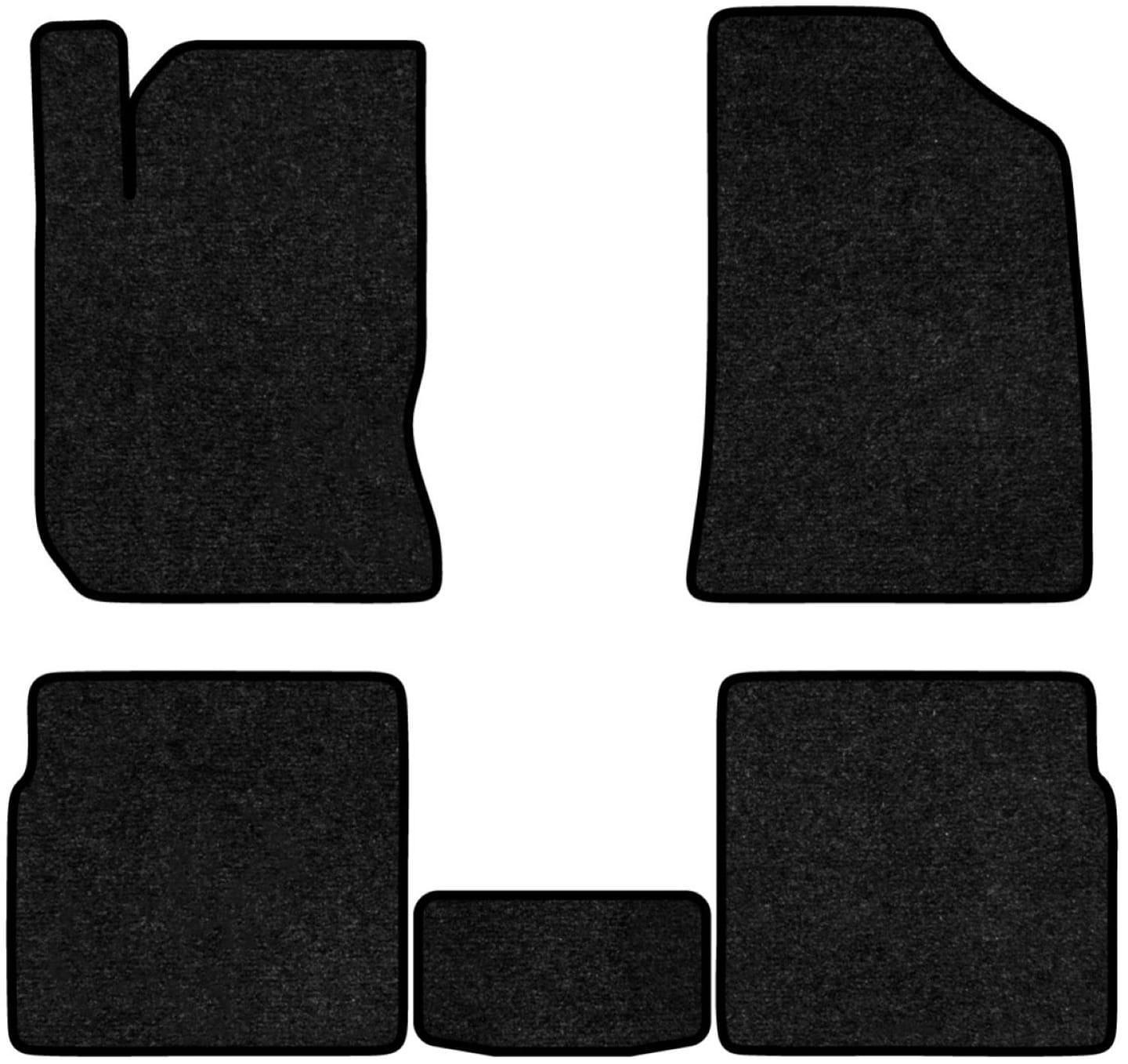 Коврики ворсовые в салон авто EVAtech Standard для Chrysler PT Cruiser 2000-2010 1 поколение Htb USA черный кант CS22388CV5VEB