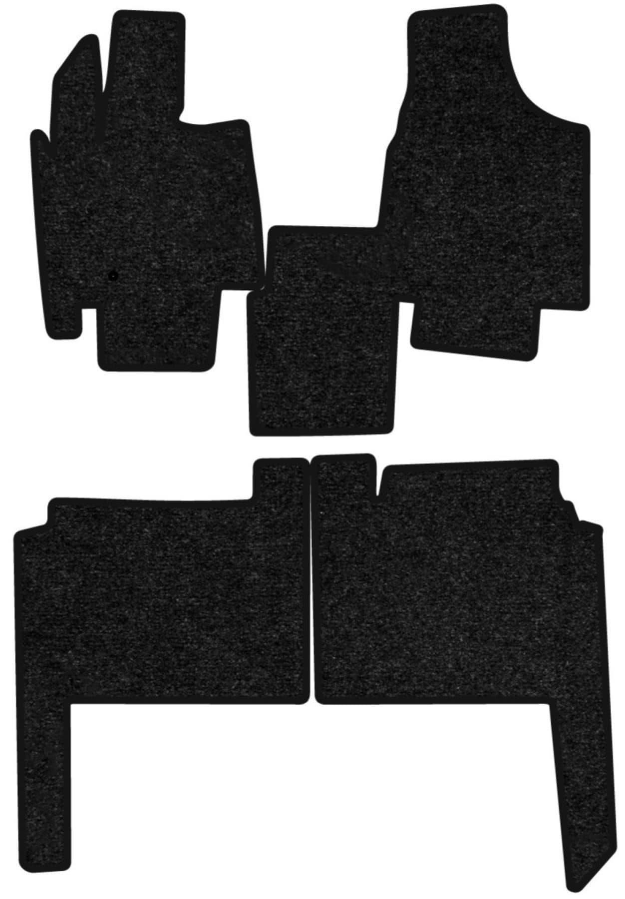 Коврики ворсовые в салон авто EVAtech Standard для Chrysler Grand Voyager 2008-2016 5 поколение Minivan USA черный кант CS43126PVC4LA1VEB