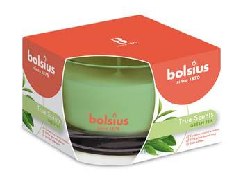 Свічка скло Bolsius ароматична True scents 63/90 Зелений чай (170443)