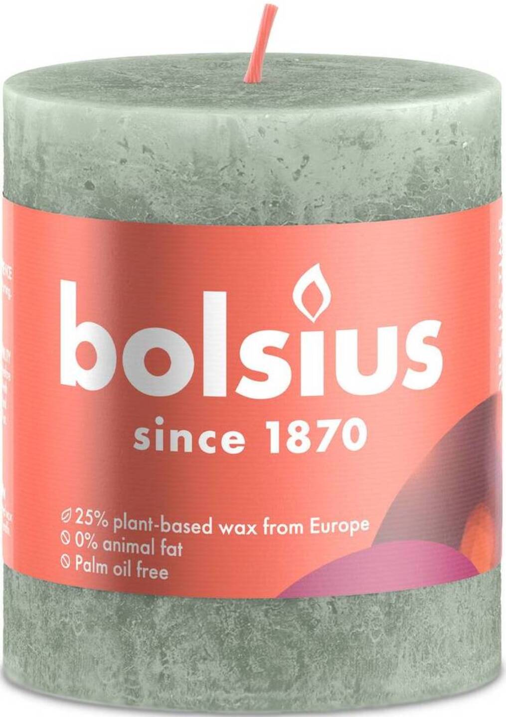 Свічка декоративна Bolsius SHINE 80/68 нефрит (780368)