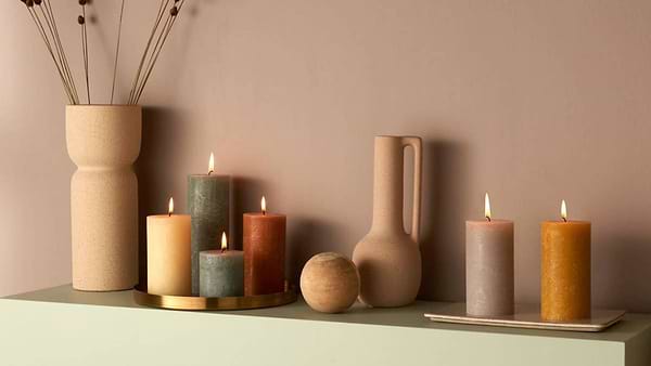 Фото - Свічка декоративна Bolsius SHINE 130/68 нефрит (790368)