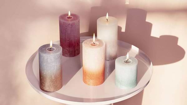 Фото - Свеча декоративная Bolsius SUNSET 80/68 бордово-медная (637347)