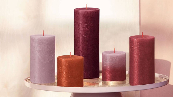 Фото - Свеча декоративная Bolsius SHIMMER 80/68 розовая (637050)