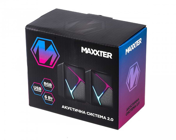 Фото - Комп'ютерна акустика компактна 2.0 Maxxter CSP-U004RGB