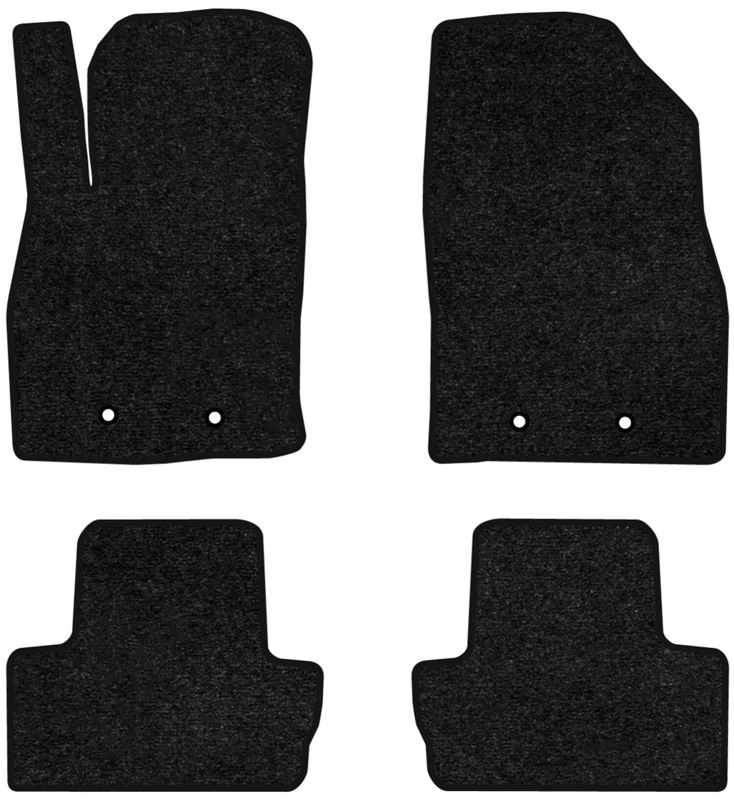 Коврики ворсовые в салон авто EVAtech Standard для Chevrolet Volt 2011-2015 1 поколение Liftback EU черный кант CT1689PV4OU4VEB