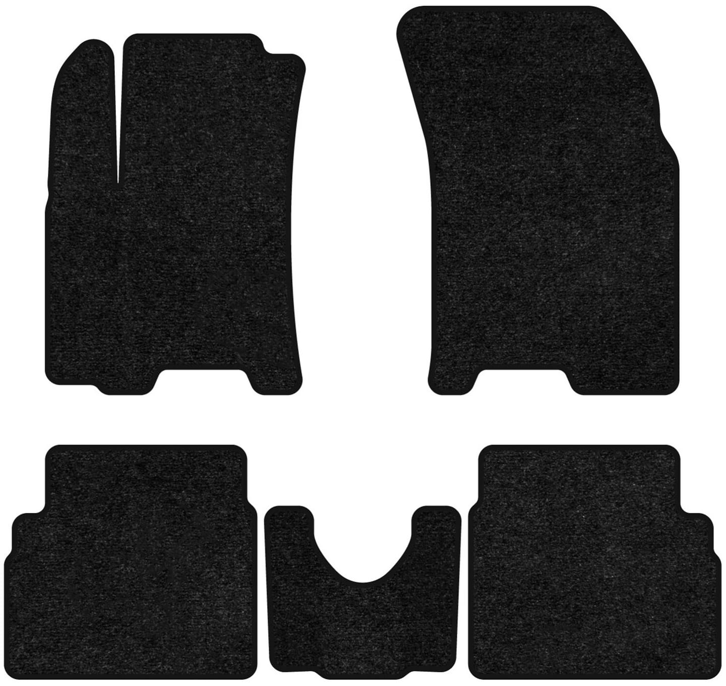 Коврики ворсовые в салон авто EVAtech Standard для Chevrolet Aveo (T200) 2002-2005 1 поколение Htb EU черный кант CT33300C5VEB