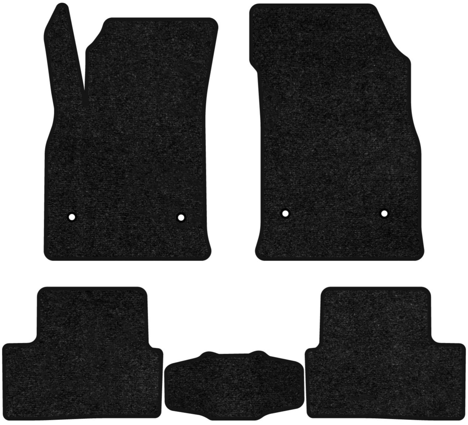 Коврики ворсовые в салон авто EVAtech Standard для Chevrolet Cruze (J300) 2009-2016 2 поколение Combi USA черный кант CT43869CV5OU4VEB