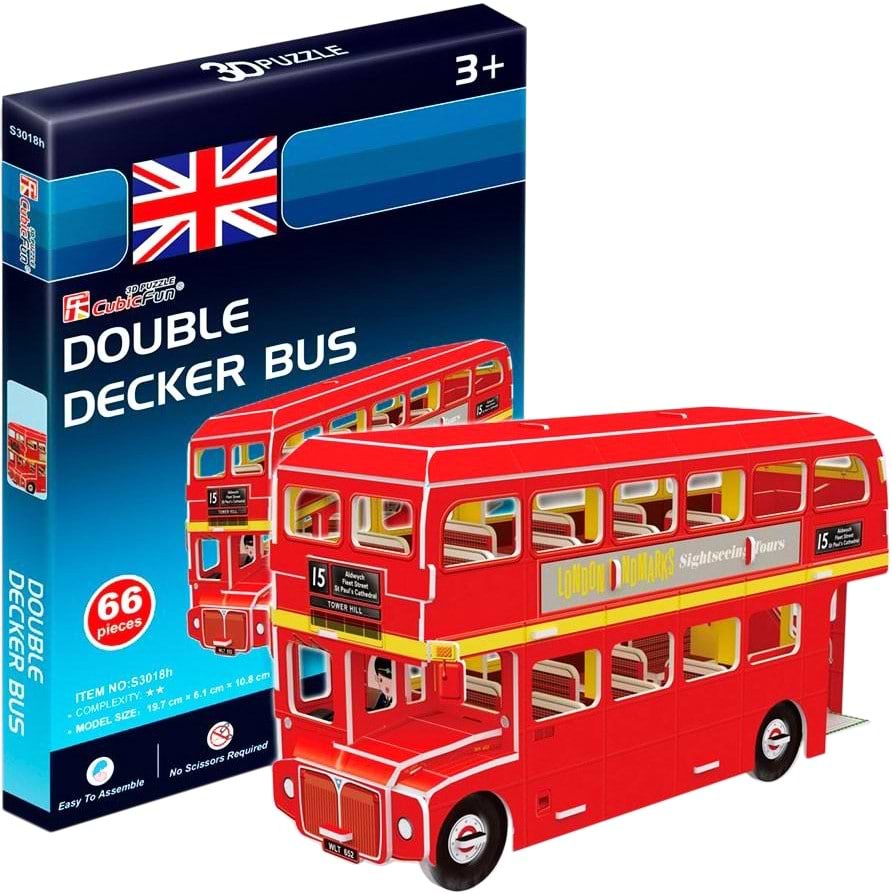 3D пазлы Cubic Fun ''Автобус Дабл Декер'' серия мини (S3018h)