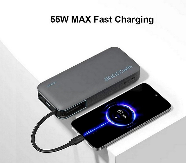 Фото - Батарея мобільна CUKTECH PB200N 20000mAh 55W Grey (CP25) (CUKP200NGLDG)