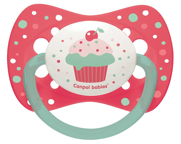 Фото - Симетрична пустушка Canpol babies 0-6  міс Cupcake рожева (23/282_pin)