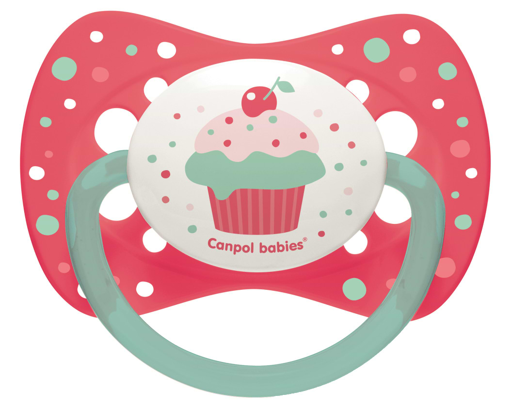 Симетрична пустушка Canpol babies 6-18 міс Cupcake рожева (23/283_pin)