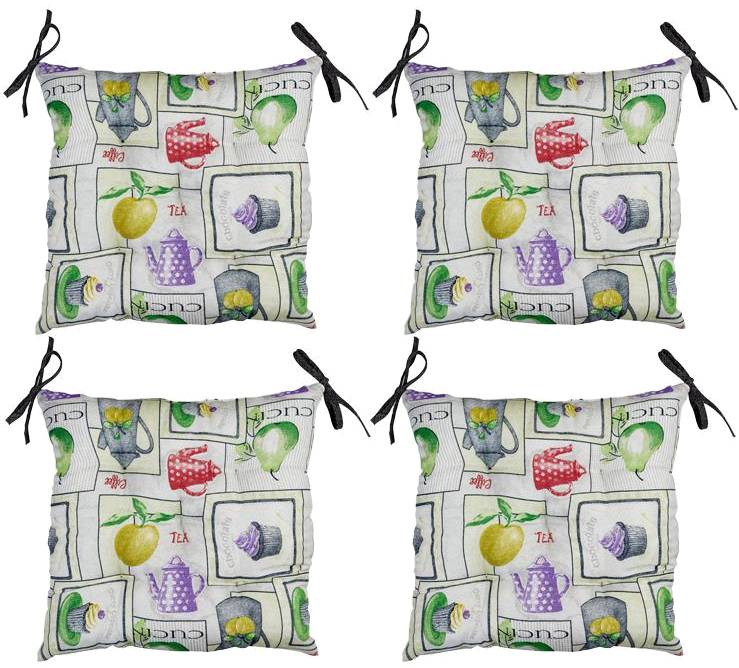 Подушка для стільця Прованс CUPCAKE Violet 40х40 см 4 шт. (040525) - Фото 1