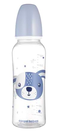 Пляшка для годування Canpol babies 250 мл CUTE ANIMALS - синя (11/841_blu)