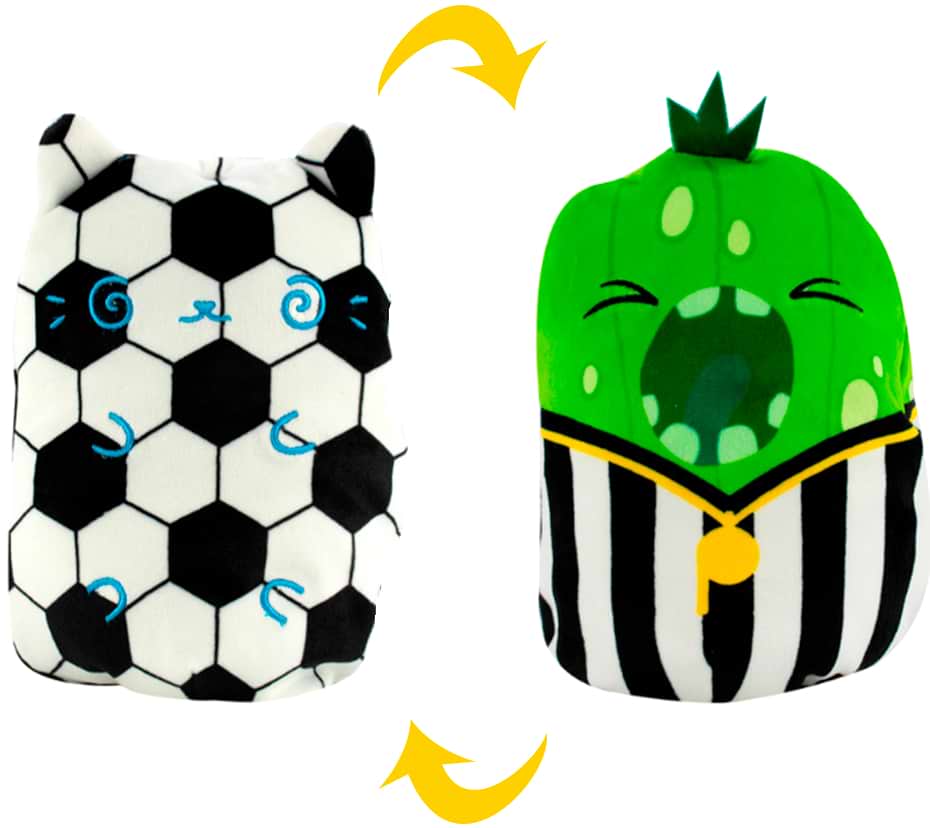 М'яка іграшка Cats Vs Pickles Котик та Огірок Футбол 2 в 1 15 см (CVP2200-2)