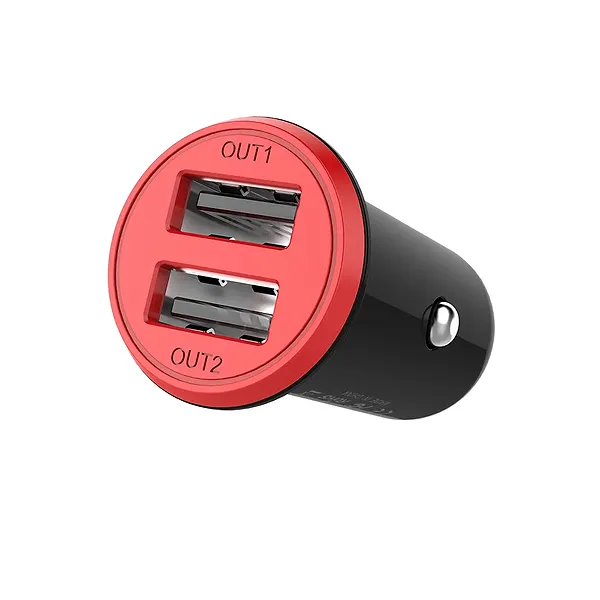 Фото - Автомобильное зарядное устройство Colorway 2USB, 3.4A, 17W Red/Black (CW-CHA026-BK)