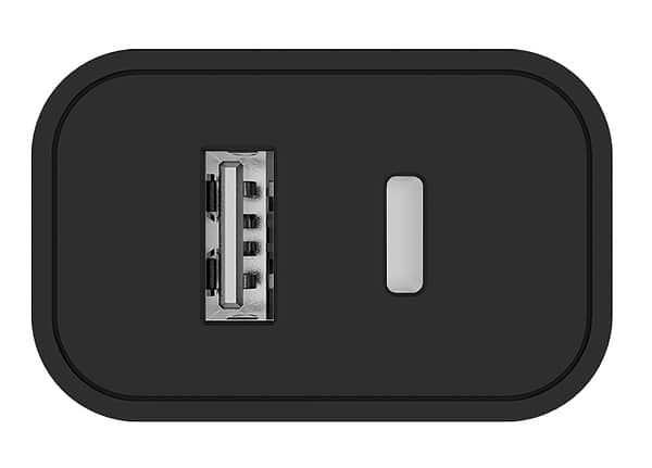 Фото - Мережевий зарядний пристрій Colorway Type-C PD + USB QC3.0 (20W) V2 Black (CW-CHS025QPD-BK)