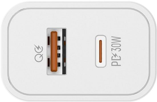 Фото - Мережевий зарядний пристрій Colorway Power Delivery Port PPS Type-C PD + USB QC3.0 White (CW-CHS037PD-WT)
