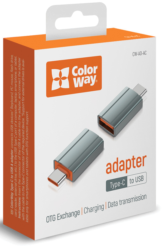 Фото - Перехідник Colorway USB-A to Type-C (CW-AD-AC)
